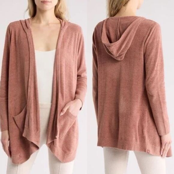 Barefoot Dreams CozyChic™ Ultra Lite Seashore Cardigan Pink Clay Size Medium - Picture 1 of 6